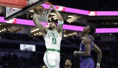 Hornets Coach Tips Cap To Jayson Tatum, Celtics Teammates After Monster Game image