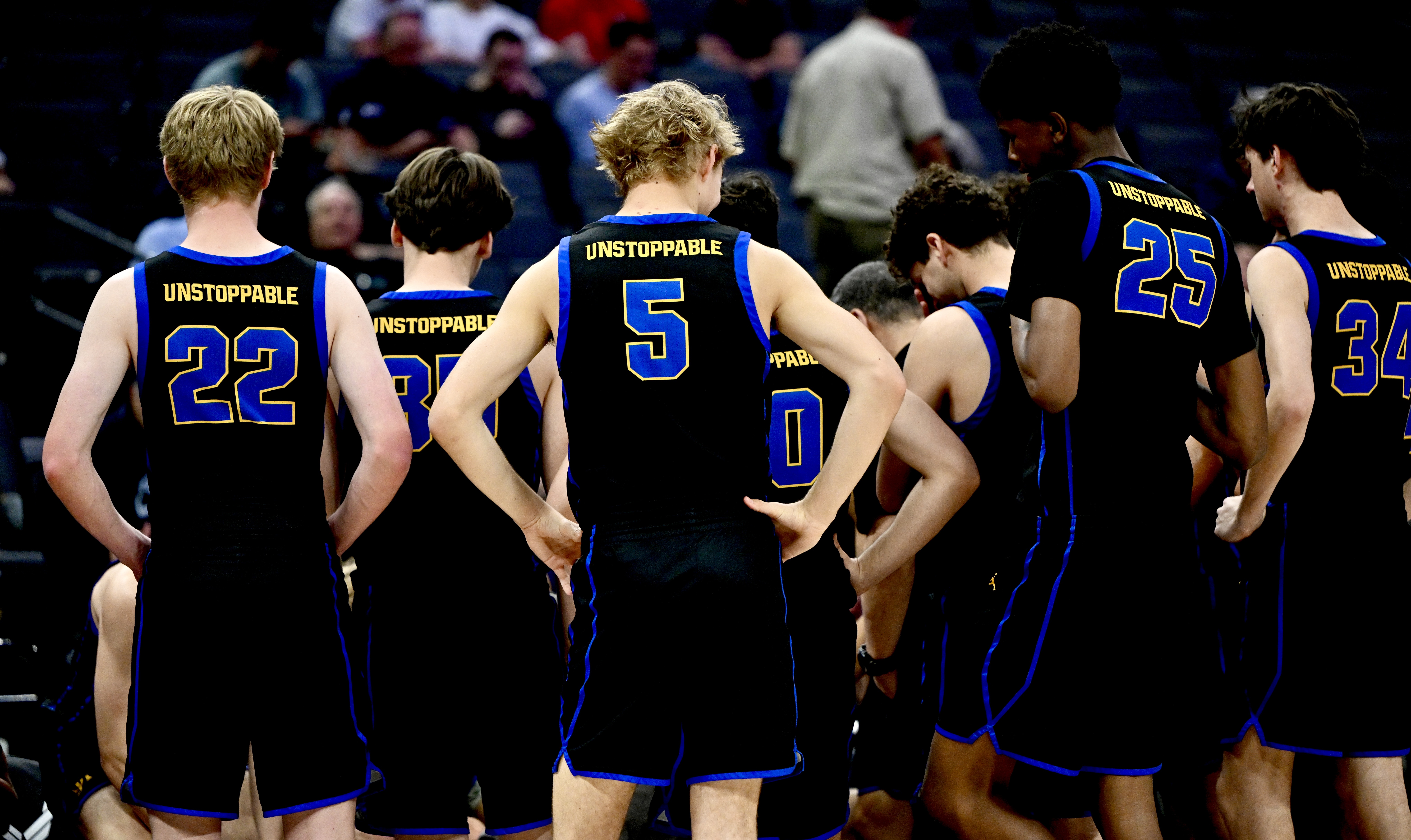 The San Juan Hills Stallions with âUnstoppableâ on the backs...