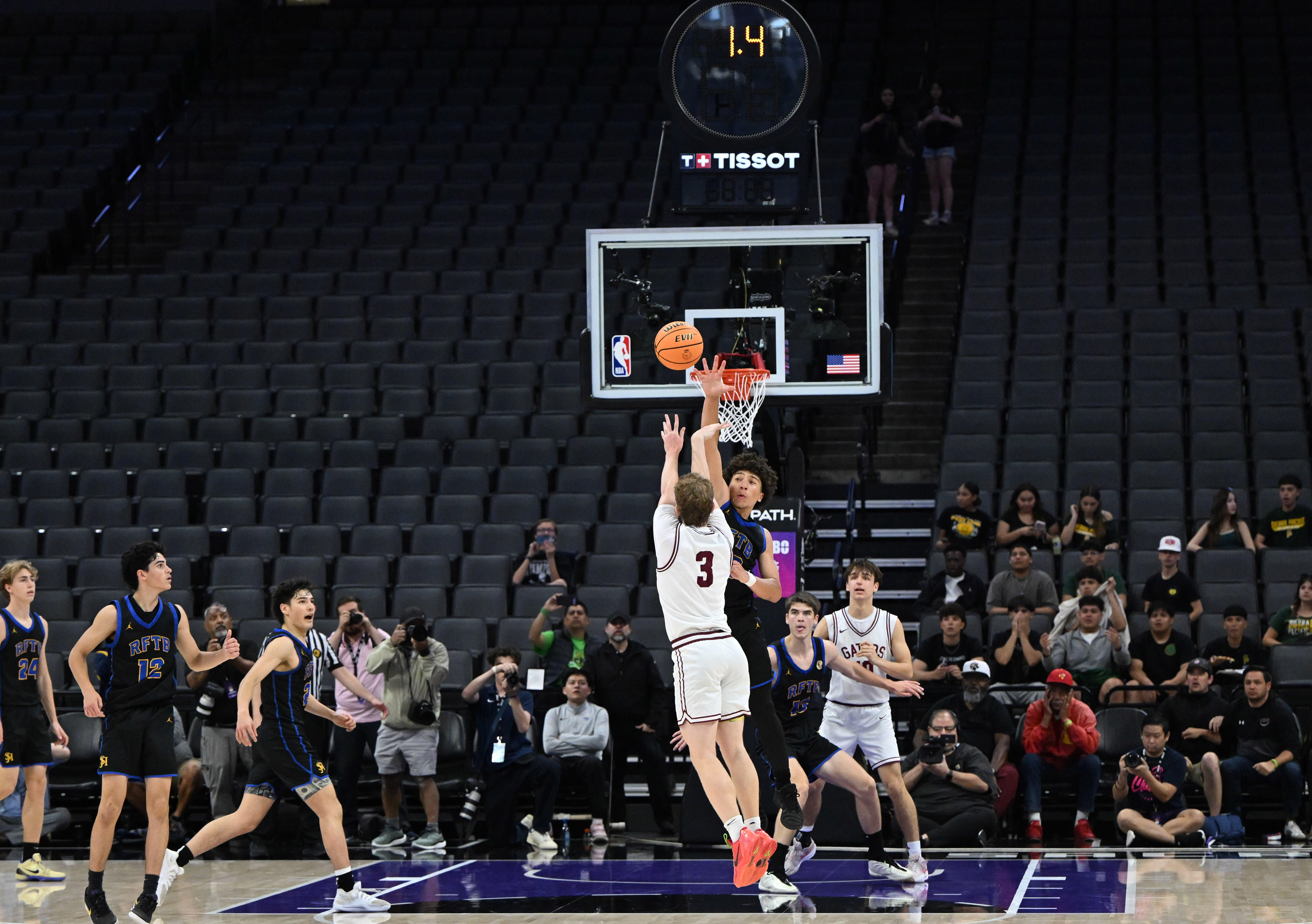 Alex Osterloh #3 of the Sacred Heart Prep Gators is...