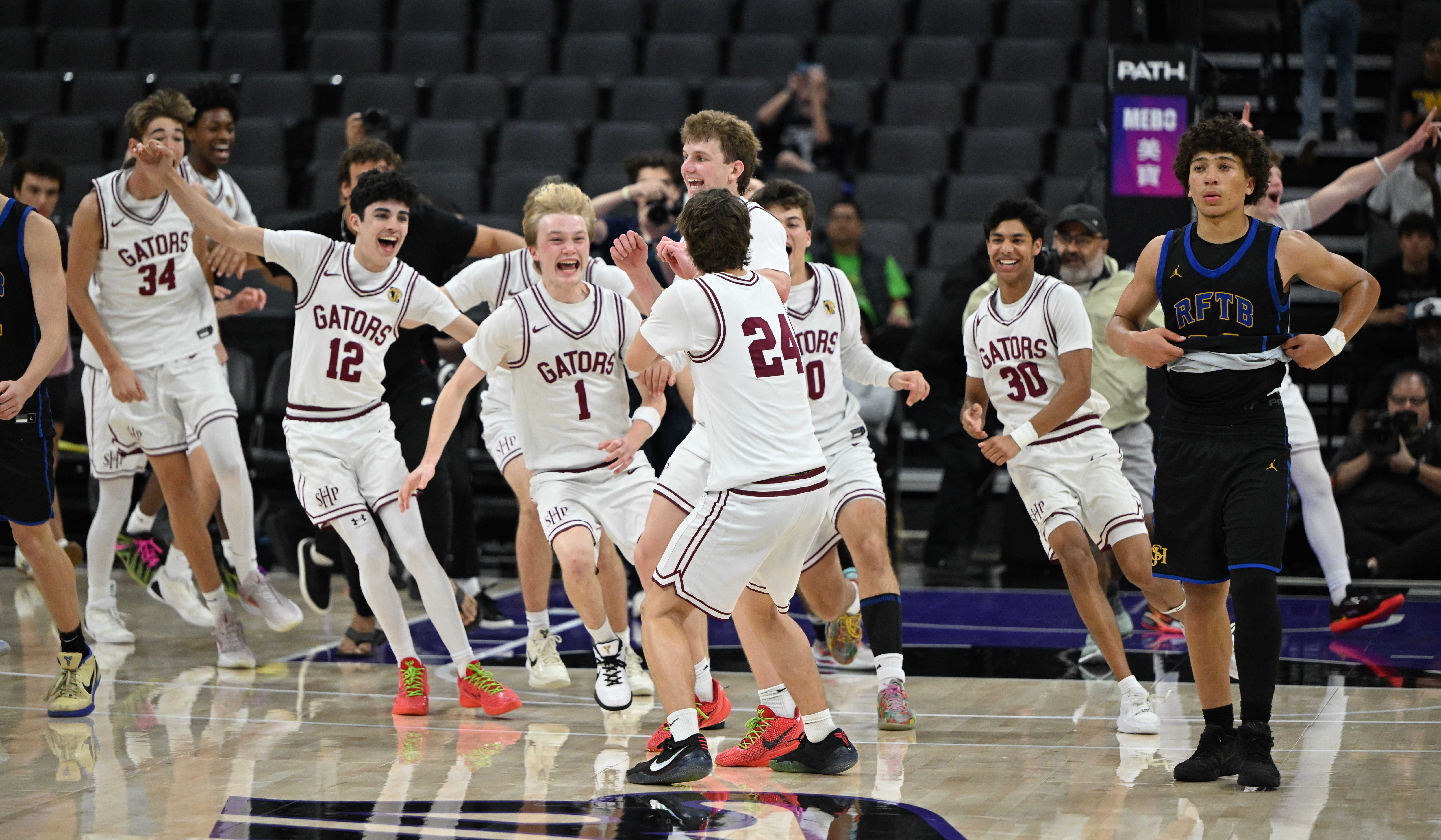 Kellen Owens #30 of the San Juan Hills Stallions walks...