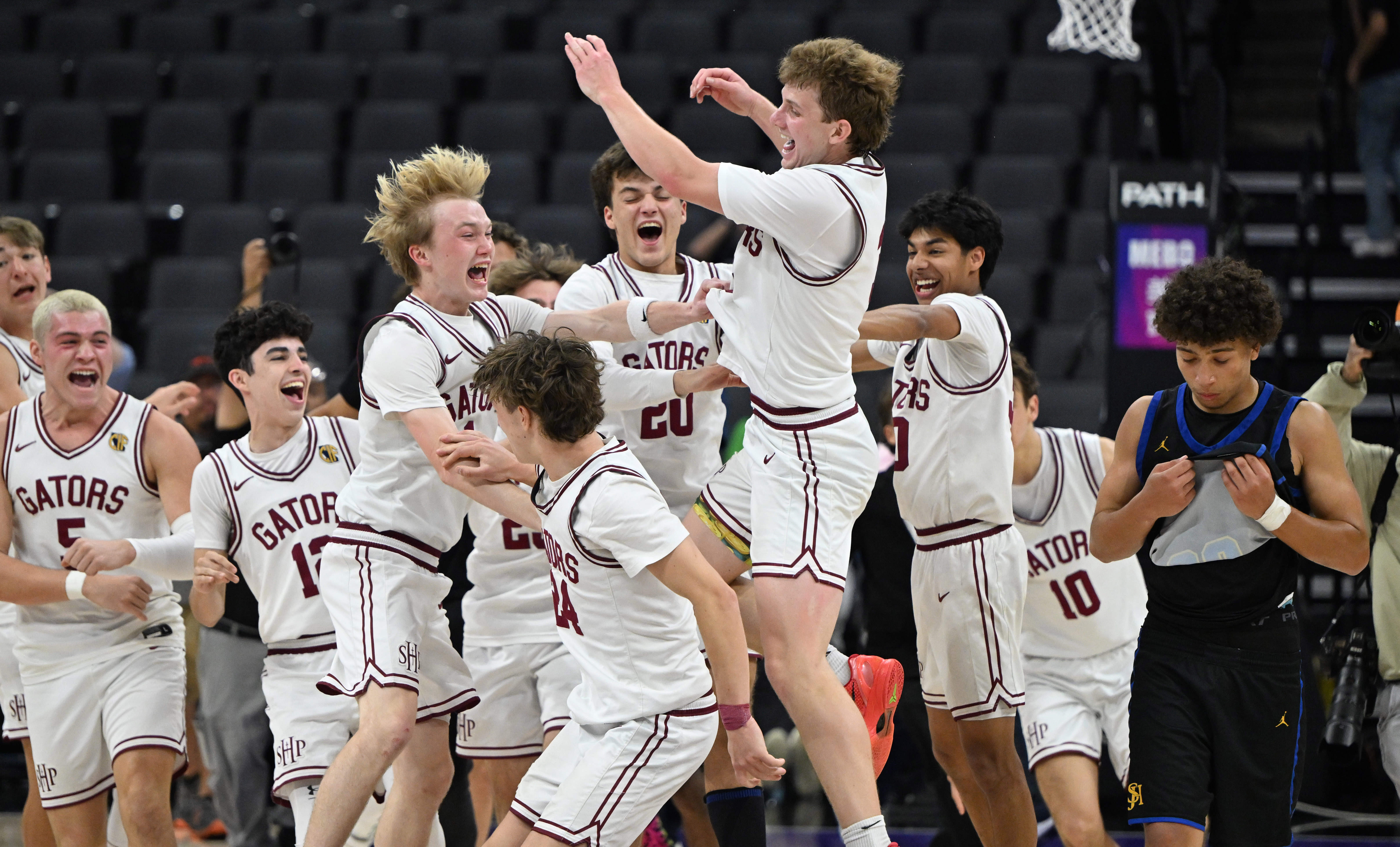 Kellen Owens #30 of the San Juan Hills Stallions walks...