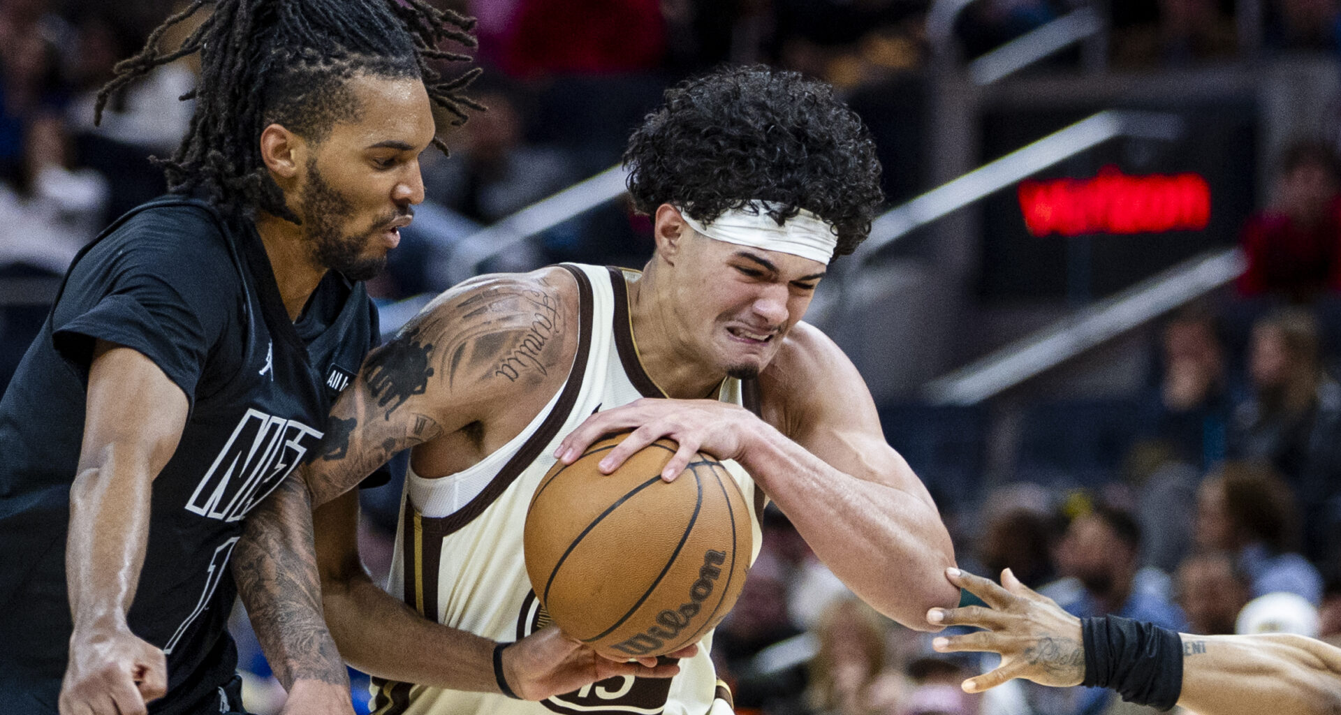 Gui Santos’ 31 points power Golden State past resilient Nets