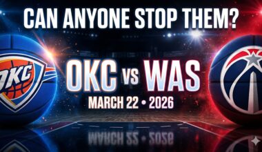 OKC Thunder vs Washington Wizards March 22 2026