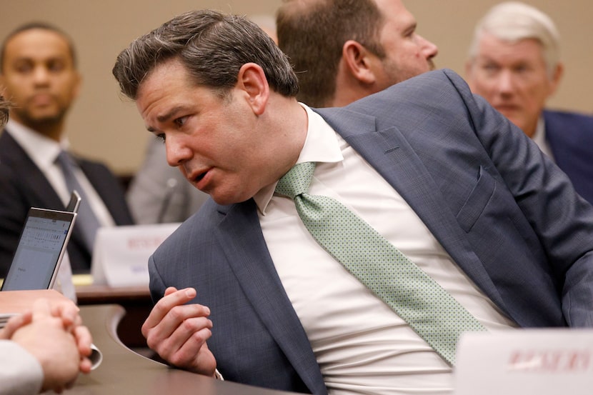 Dallas Stars lawyer Joshua Sander is seen during a hearing concerning the Dallas Mavericks...