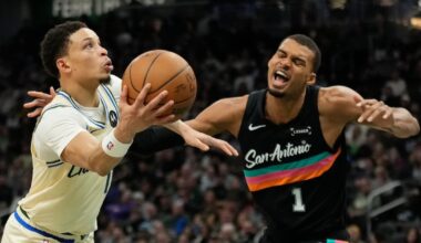 Stephon Castle gets triple-double as San Antonio Spurs trounce Milwaukee Bucks for eighth straight win