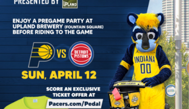 Pacers fans to "Pedal to the Fieldhouse" for final home game of the season