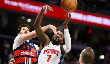Duren powers the Pistons past the Wizards 117-95 in their first game without Cunningham