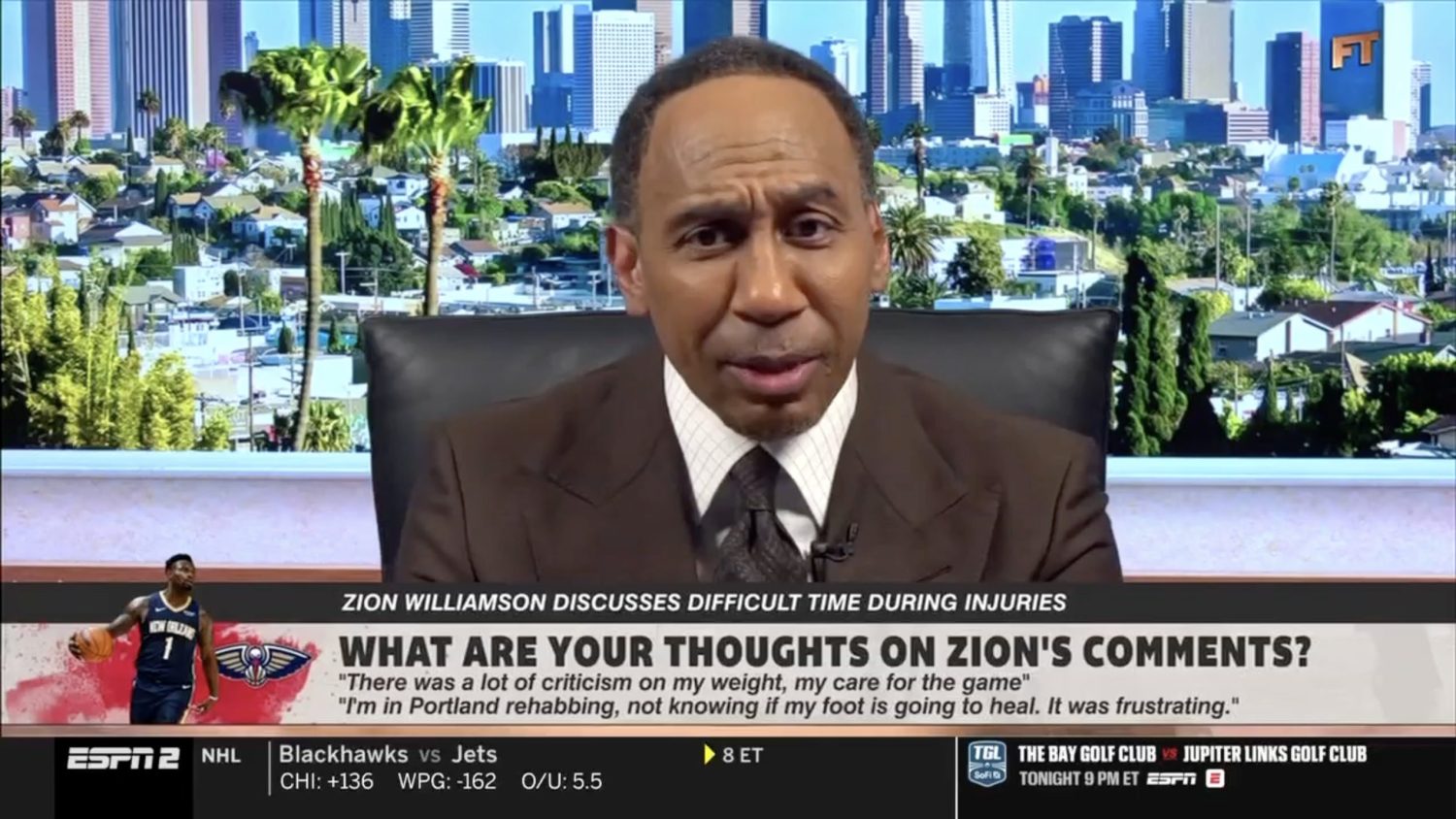 Stephen A. Smith was encouraged to get in Zion Williamson's ass