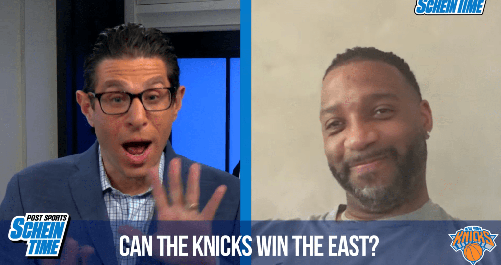 Tracy McGrady (R.) speaks with "Schein Time" on March 26, 2026