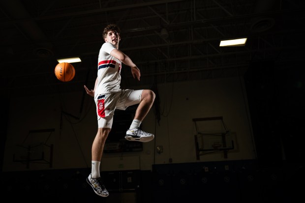 All-Colorado selection Luke Howery of Chaparral poses for a portrait on Thursday, March 26, 2026, at Highlands Ranch High School in Highlands Ranch, Colo. (Photo by Timothy Hurst/The Denver Post)