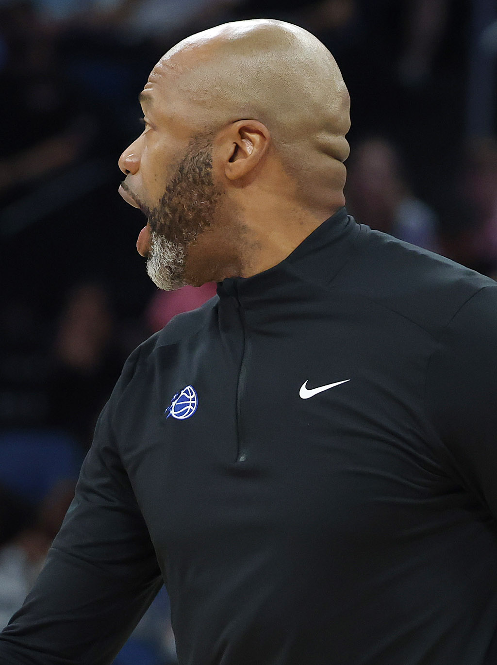 Orlando coach Jamahl Mosley is pictured during the Dallas Mavericks...