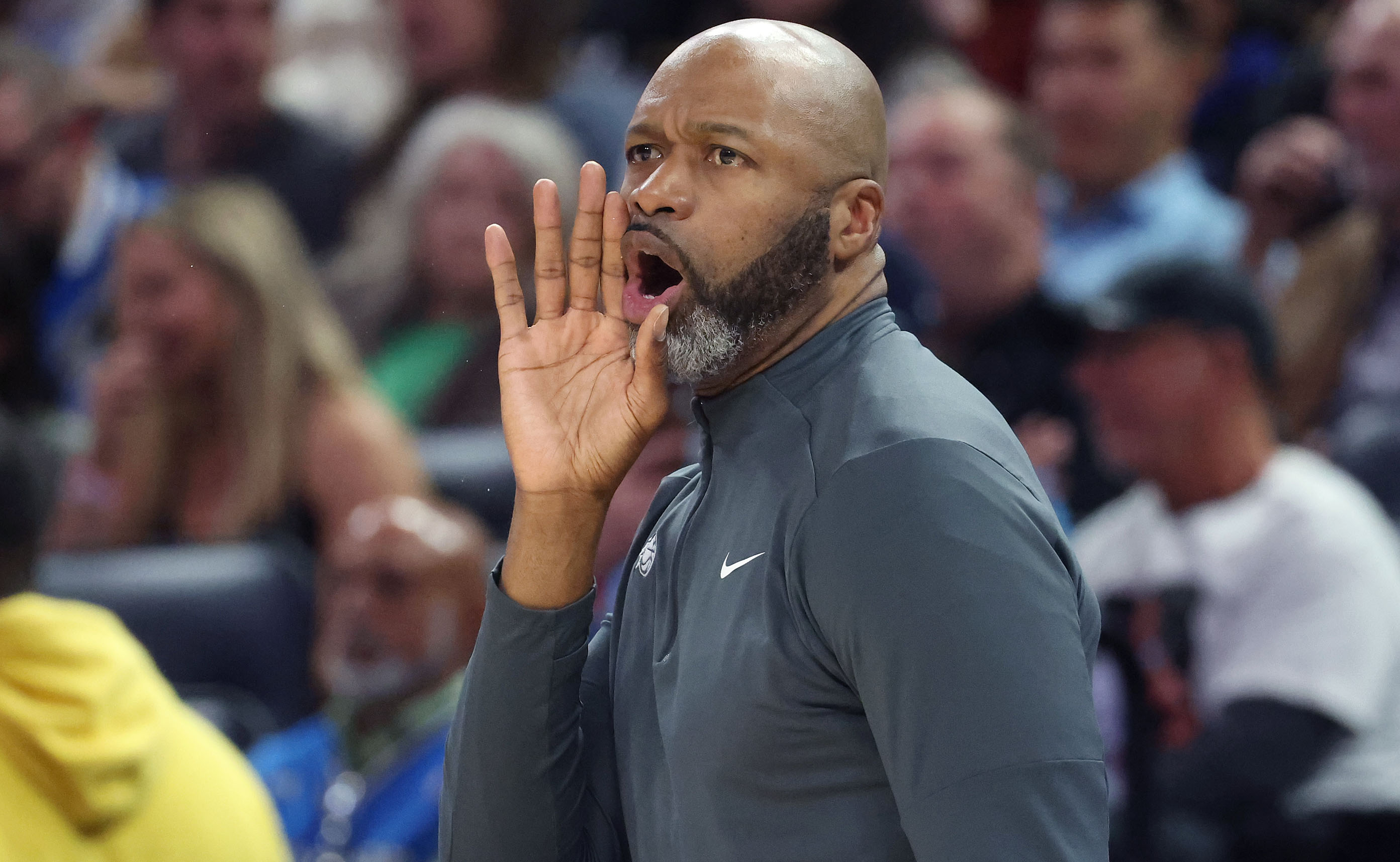 Orlando coach Jamahl Mosley coaches during the Oklahoma Thunder at...