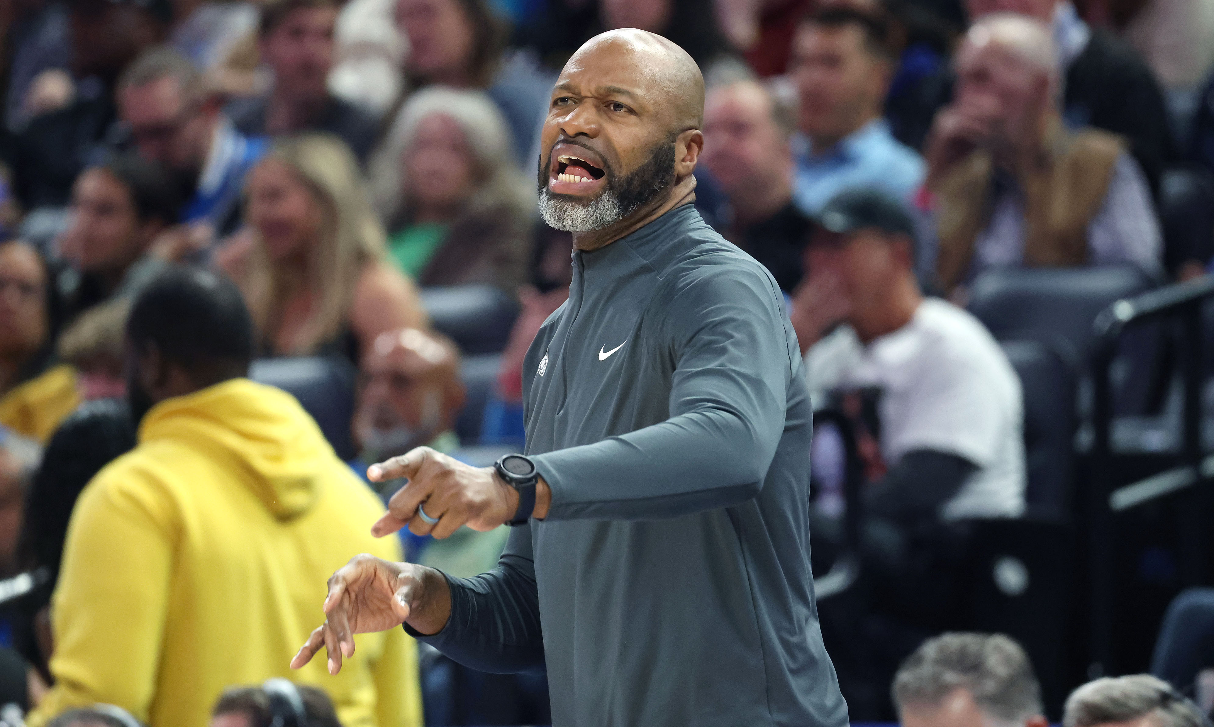 Orlando coach Jamahl Mosley coaches during the Oklahoma Thunder at...
