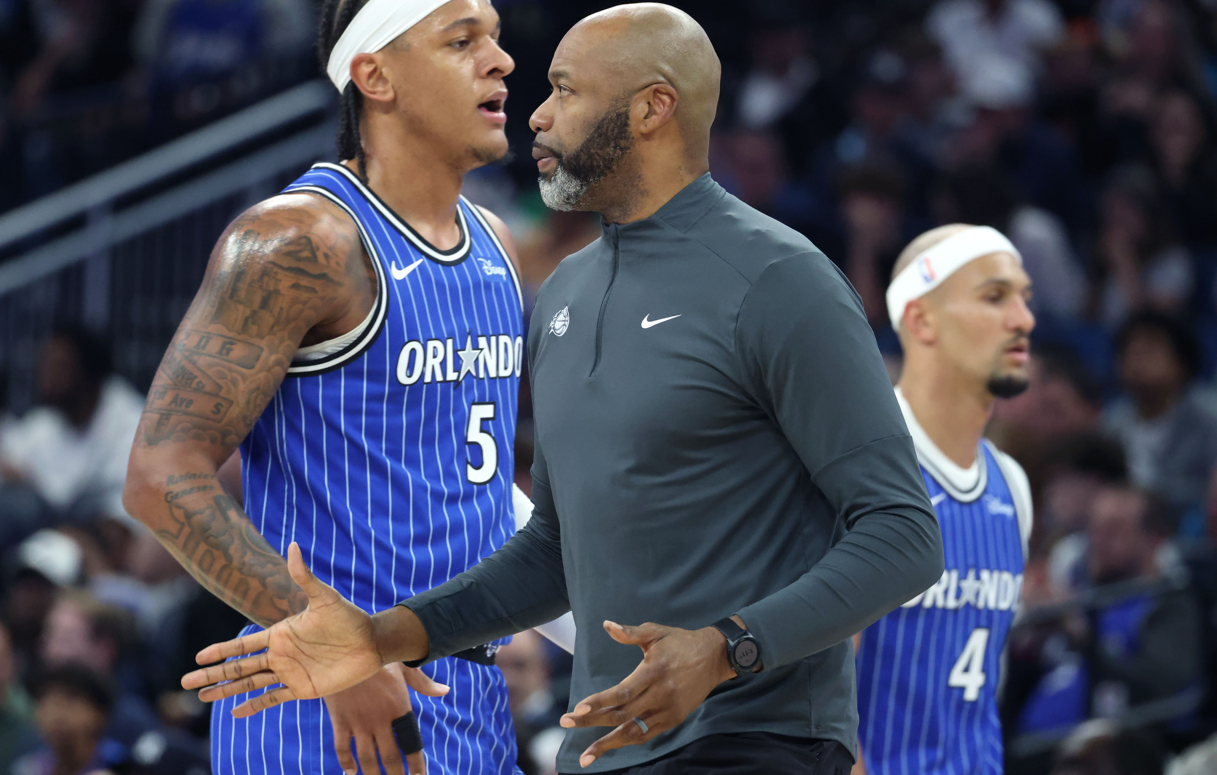 Orlando coach Jamahl Mosley is pictured during the Oklahoma Thunder...