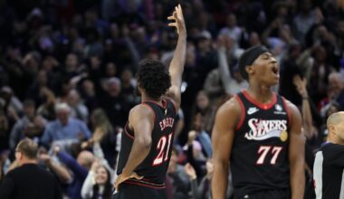 Joel Embiid and VJ Edgecombe miss Sixers practice; Embiid to be reevaluated in approximately one week