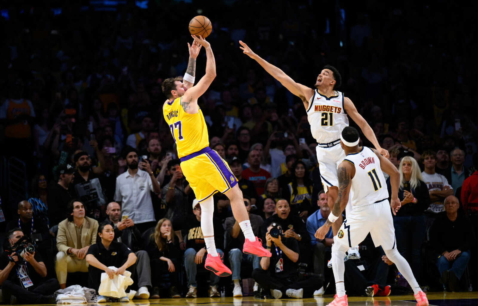 Recap: Denver Nuggets make comeback against Los Angeles Lakers but Luka Doncic hits game winner in overtime and Denver loses 127-125