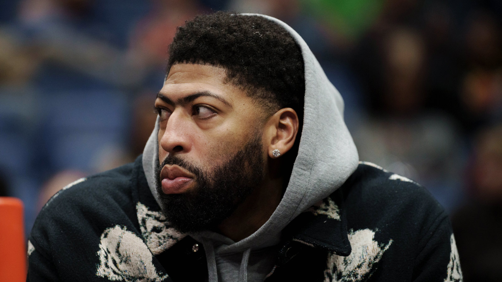 Washington Wizards forward Anthony Davis (23) watches during the first half against the New Orleans Pelicans at Smoothie King Center.