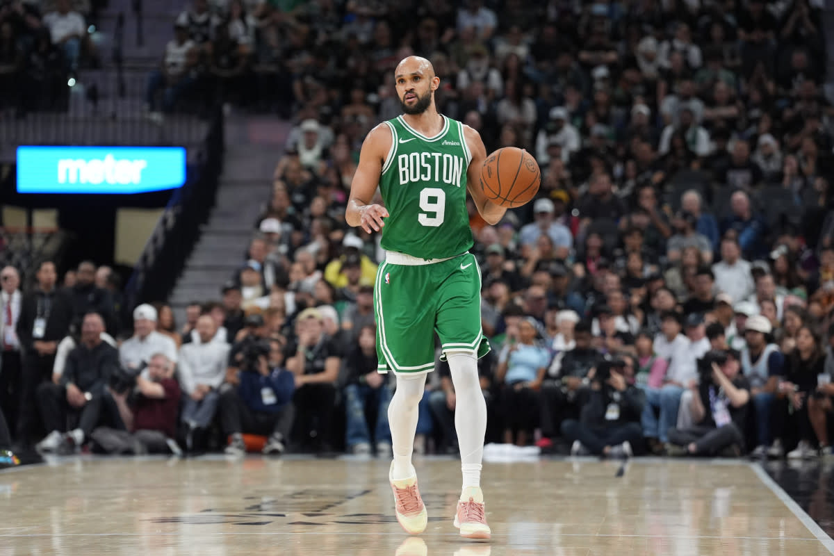 Boston Celtics guard Derrick White (9) © Daniel Dunn-Imagn Images