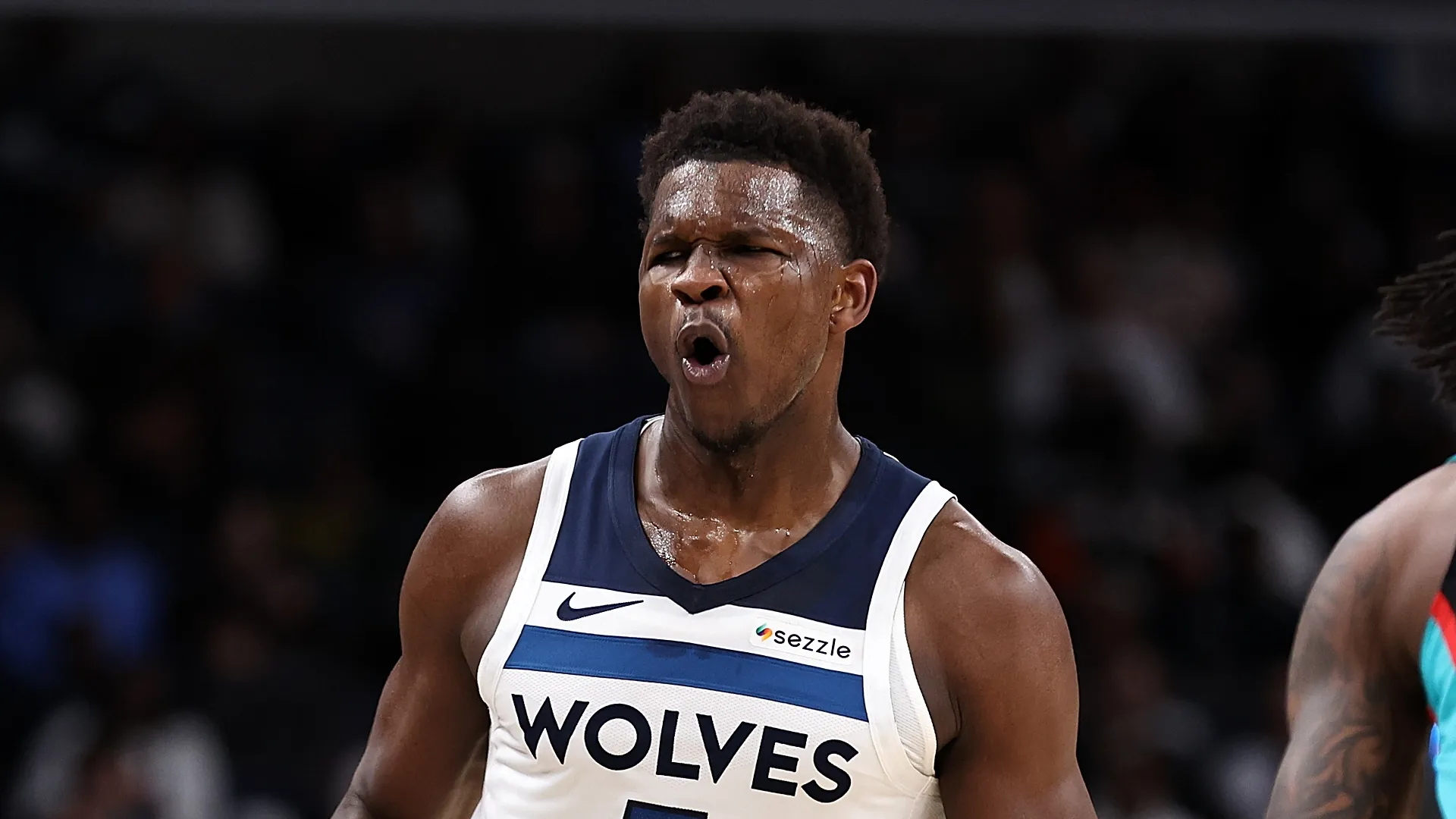 Anthony Edwards #5 of the Minnesota Timberwolves.