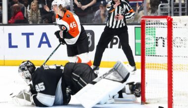 LA Kings tie game against Flyers with a late goal before Philadelphia wins 4-3 in shootout