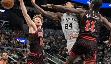 Wembanyama records fastest double-double in league history, fueling Spurs to 129-114 win over Bulls