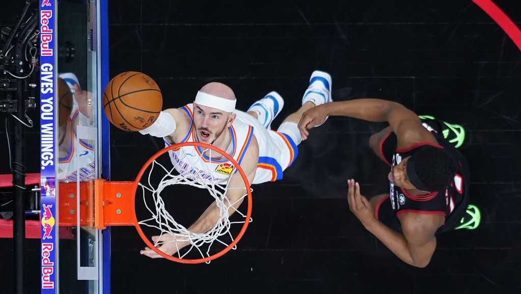 Thunder beat short-handed 76ers 123-103 for 12th straight win
