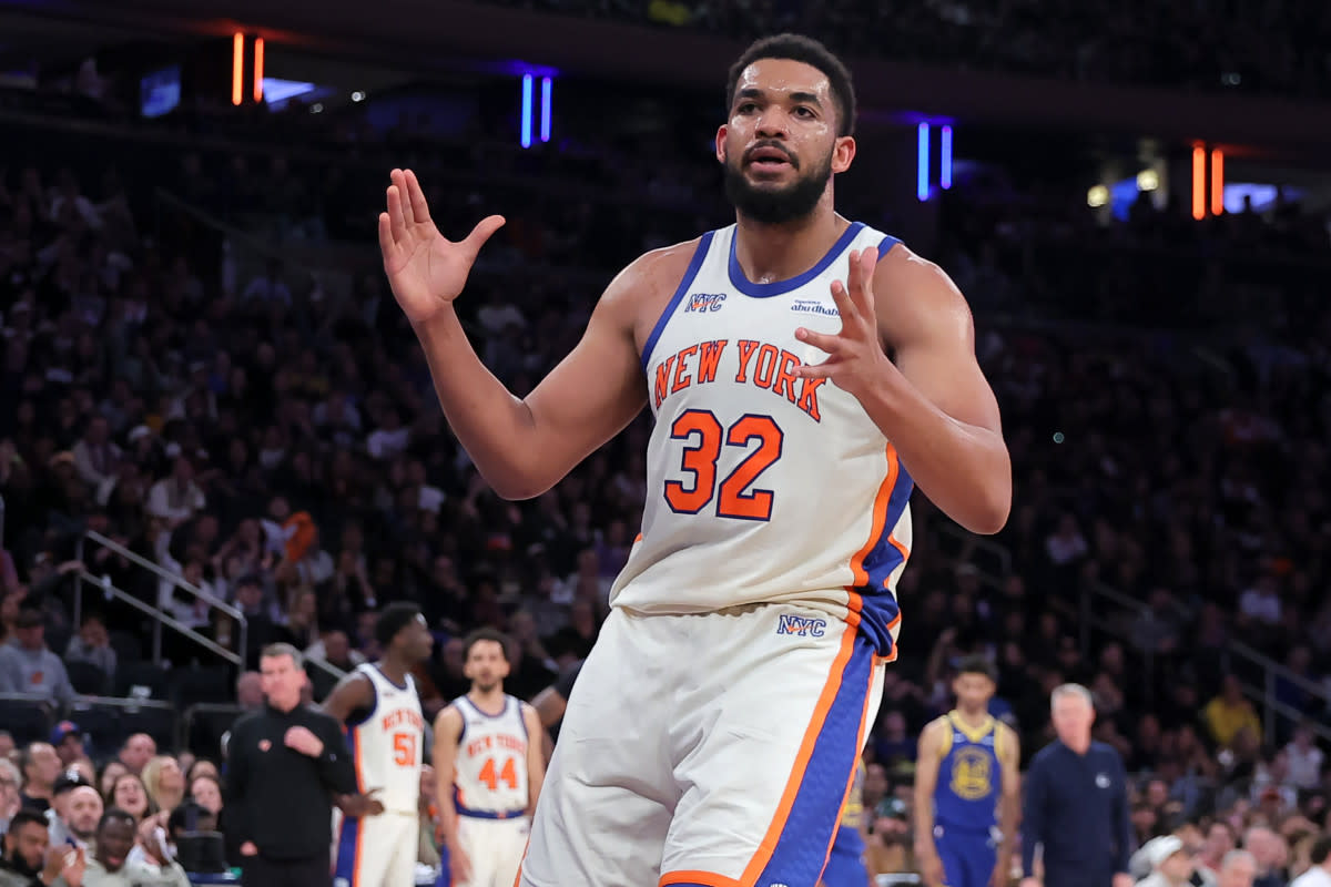 New York Knicks center Karl-Anthony Towns (32) © Brad Penner-Imagn Images