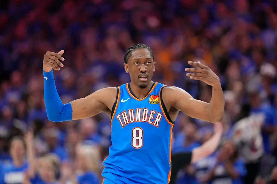 Oklahoma City Thunder forward Jalen Williams (8)Kyle Terada-Imagn Images