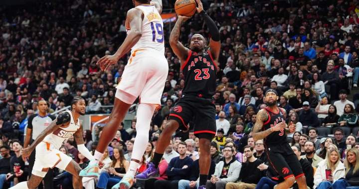 Barrett powers Raptors to 122-115 win over Suns