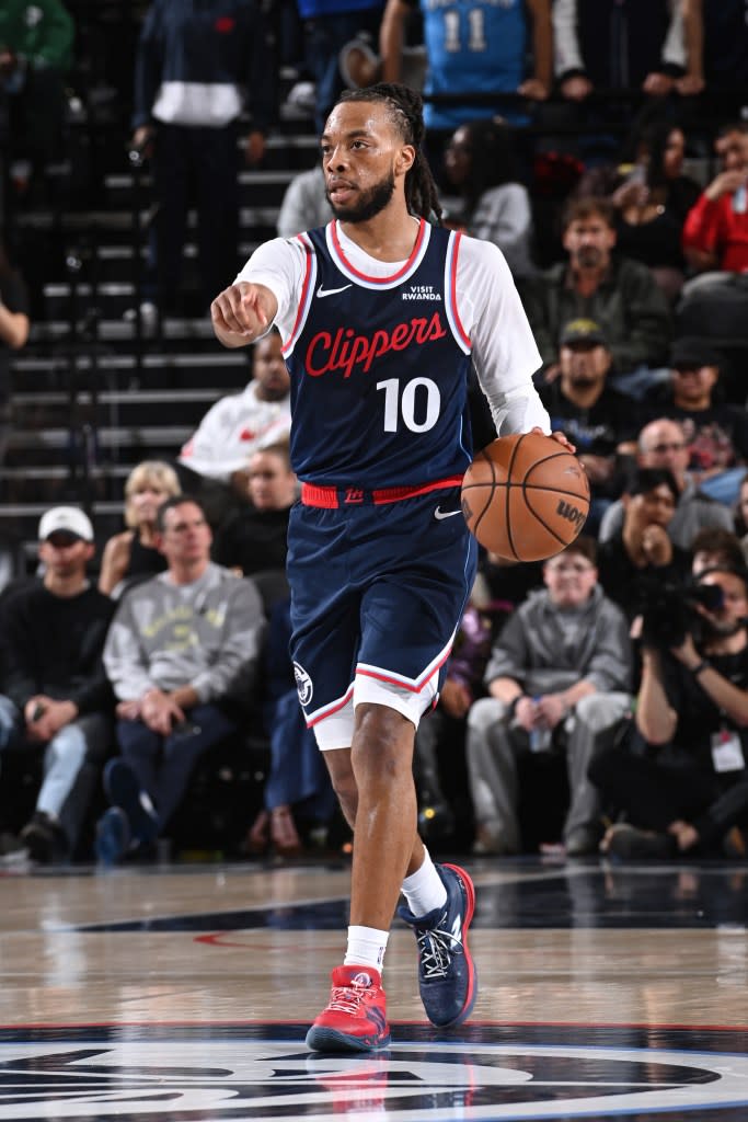 Darius Garland was acquired in a blockbuster trade that sent James Harden to the Cleveland Cavaliers. NBAE via Getty Images