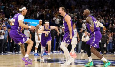 LeBron James breaks NBA mark for games played, Luke Kennard makes winning 3 in Lakers' win vs. Magic