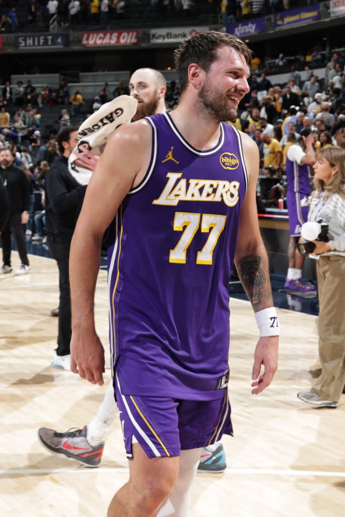 Even though Dončić said he doesn’t have a relationship with Clark, he acknowledged being a “big fan” of her game NBAE via Getty Images