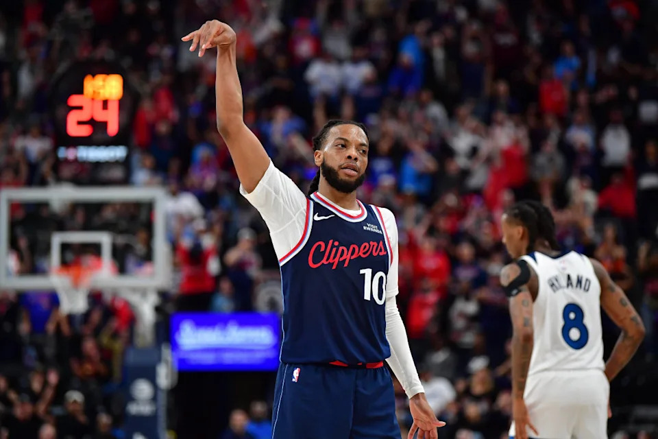 Los Angeles Clippers guard Darius Garland (10)Gary A&period; Vasquez-Imagn Images