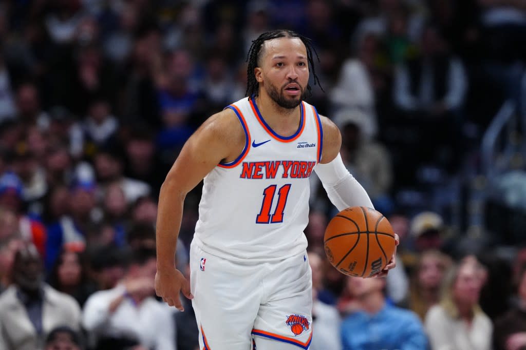 Jalen Brunson is pictured during the Knicks’ win over the Nuggets on March 6, 2026. IMAGN IMAGES via Reuters Connect