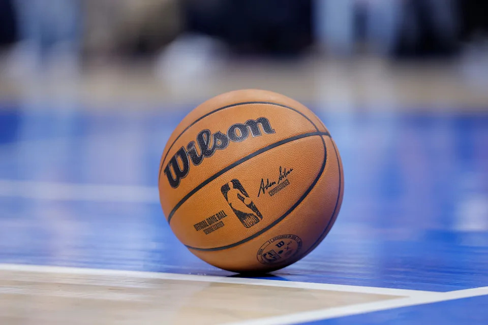 Mar 30, 2026; Oklahoma City, Oklahoma, USA; A close up view of the official game ball for a game between the Detroit Pistons and Oklahoma City Thunder at Paycom Center. Mandatory Credit: Alonzo Adams-Imagn Images