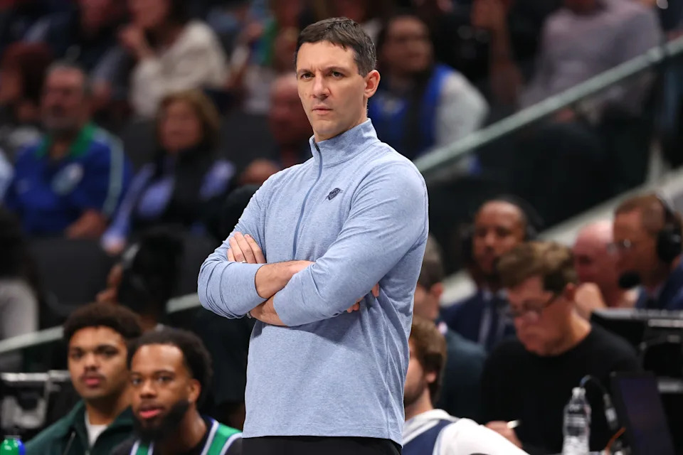 DALLAS, TEXAS - MARCH 01: Head coach Mark Daigneault of the Oklahoma City Thunder watches play during the second quarter of the game against the Dallas Mavericks at American Airlines Center on March 01, 2026 in Dallas, Texas. NOTE TO USER: User expressly acknowledges and agrees that, by downloading and or using this photograph, user is consenting to the terms and conditions of the Getty Images License Agreement. (Photo by Sam Hodde/Getty Images)