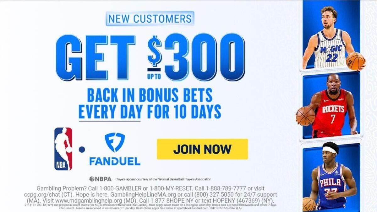 FanDuel promo code: Get up to $3,000 in bonus bets for Nuggets-Thunder, Knicks-Clippers on Monday, March 9