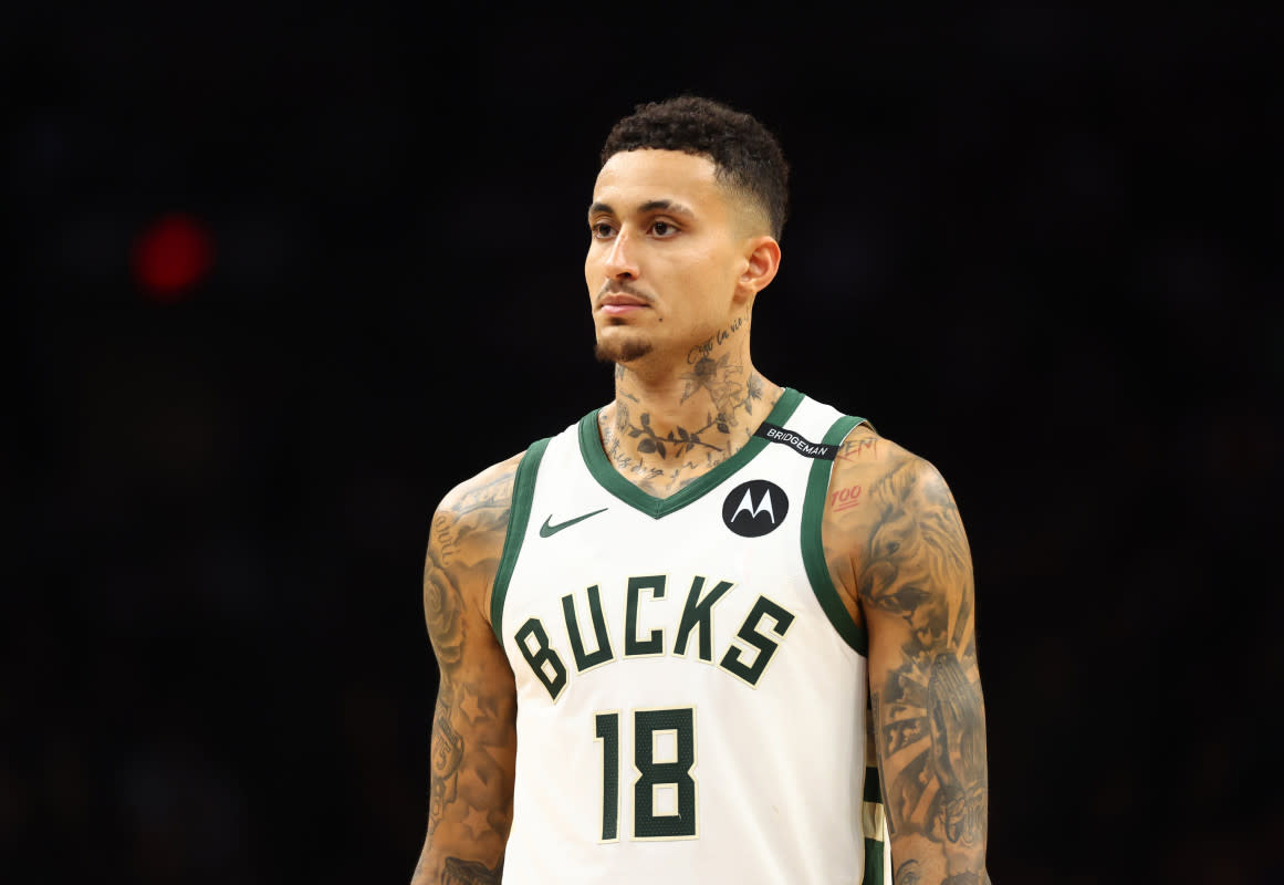 Milwaukee Bucks forward Kyle Kuzma (18)© Mark J. Rebilas-Imagn Images