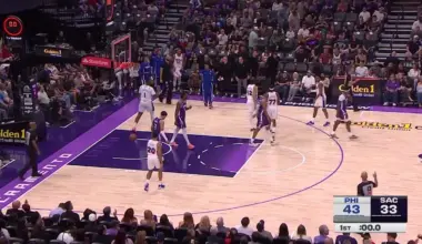 VJ Edgecombe with 38 points vs. Sacramento Kings