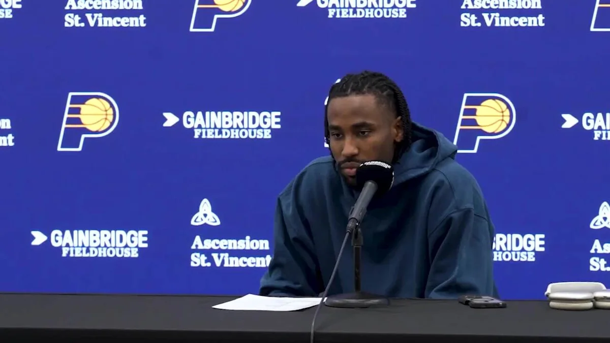 Indiana Pacers guard Aaron Nesmith talks loss to LA Clippers