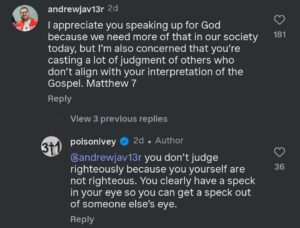 Jaden Ivey's comment on Instagram.