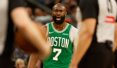 Celtics' Jaylen Brown frustrated with officiating, says NBA rewards 'foul baiting'
