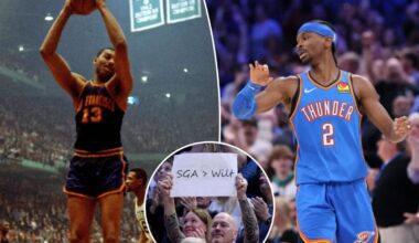 Shai Gilgeous-Alexander breaks Wilt Chamberlain's 20-point game record