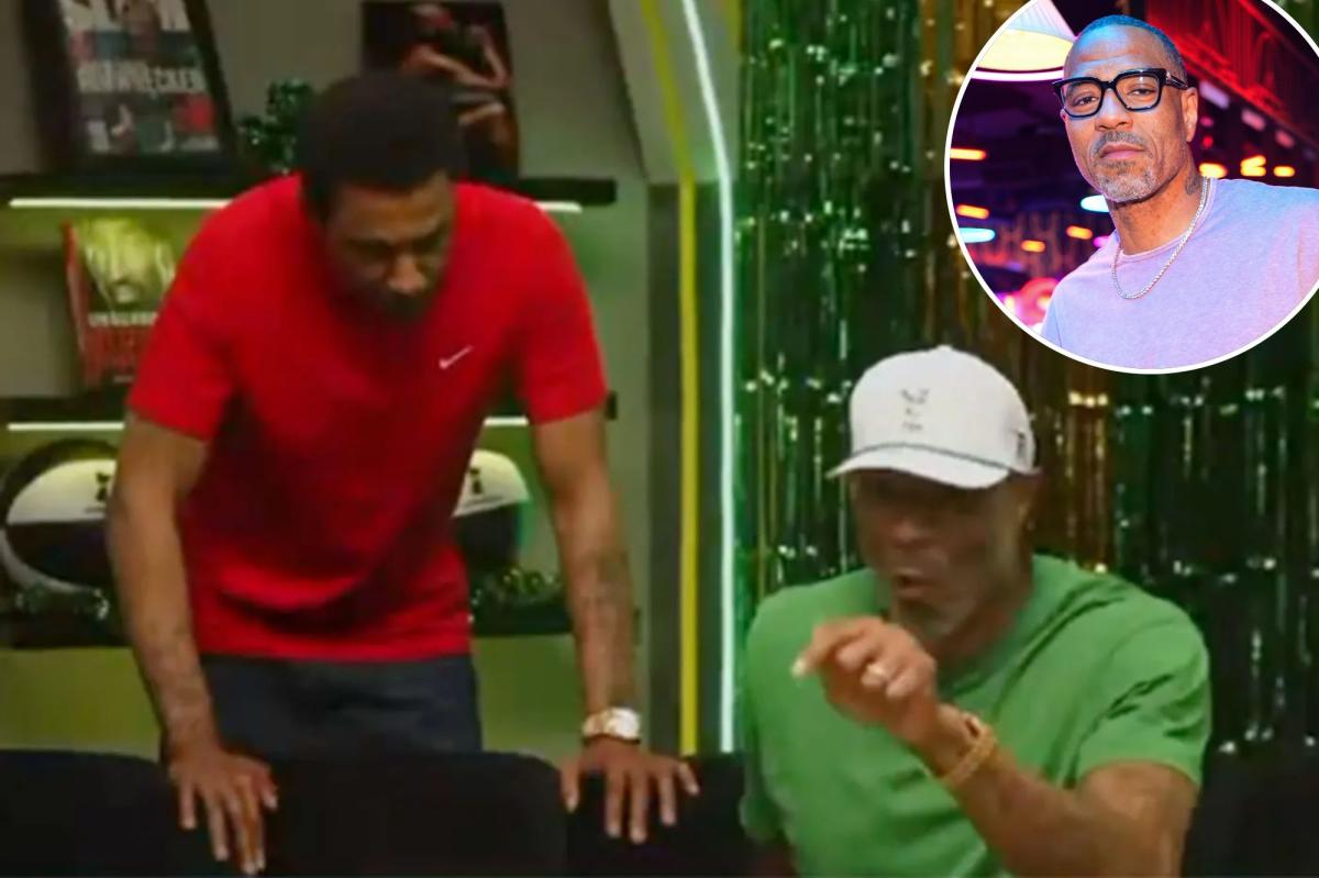 Kenyon Martin loses it on podcast producer in awkward moment