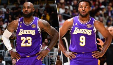 LeBron James records first father-son assist to Bronny James Jr.