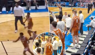 Sean Miller loses it on Texas assistant who runs on court early in last-second win
