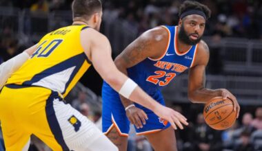 Knicks' Mitchell Robinson has career rebounding night
