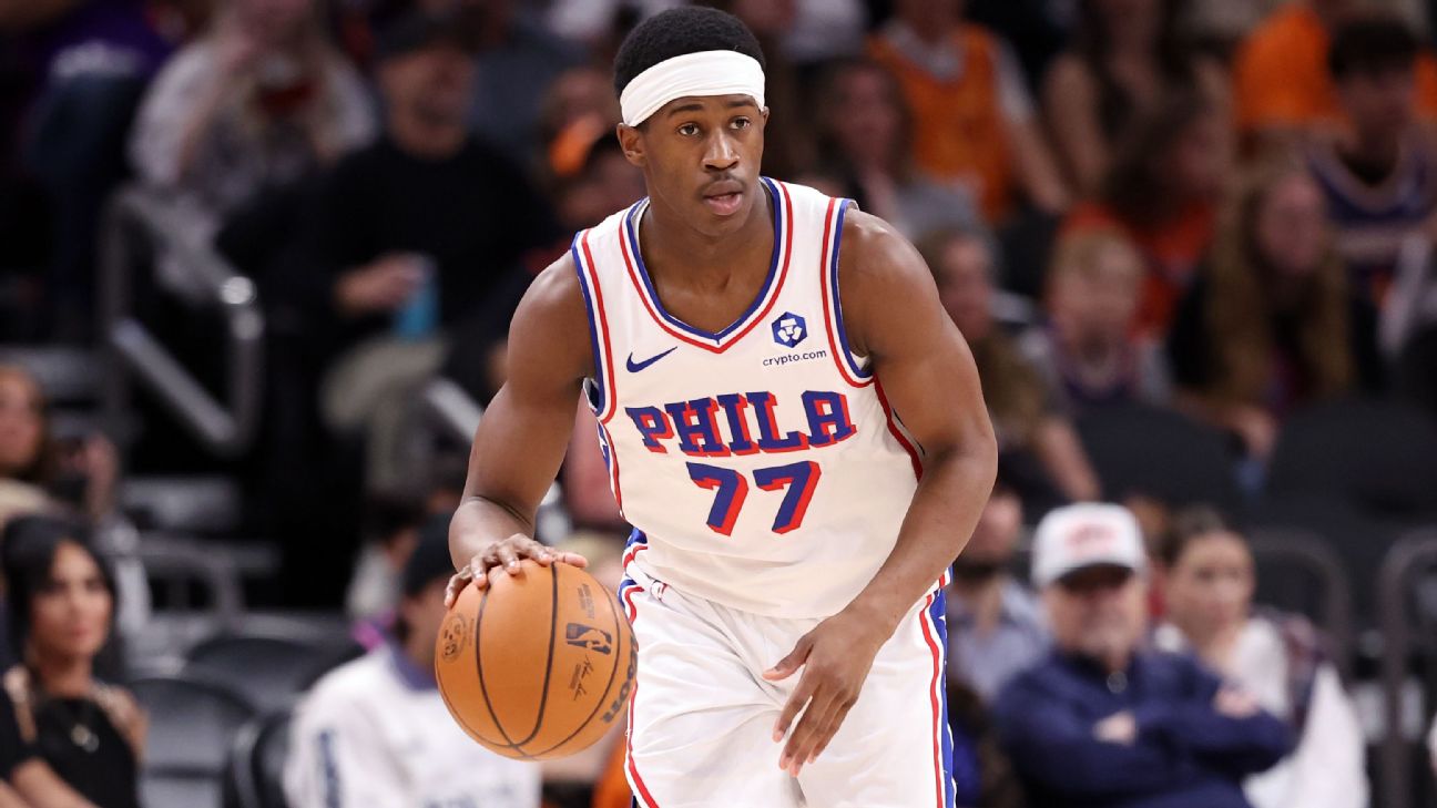 76ers' VJ Edgecombe out at least 1 game with bruised back