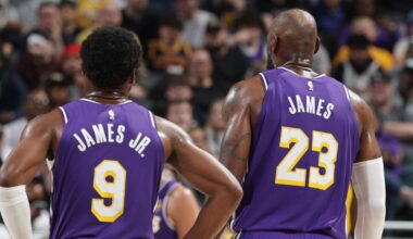 LeBron, Bronny James become first father-son duo to record assist to each other