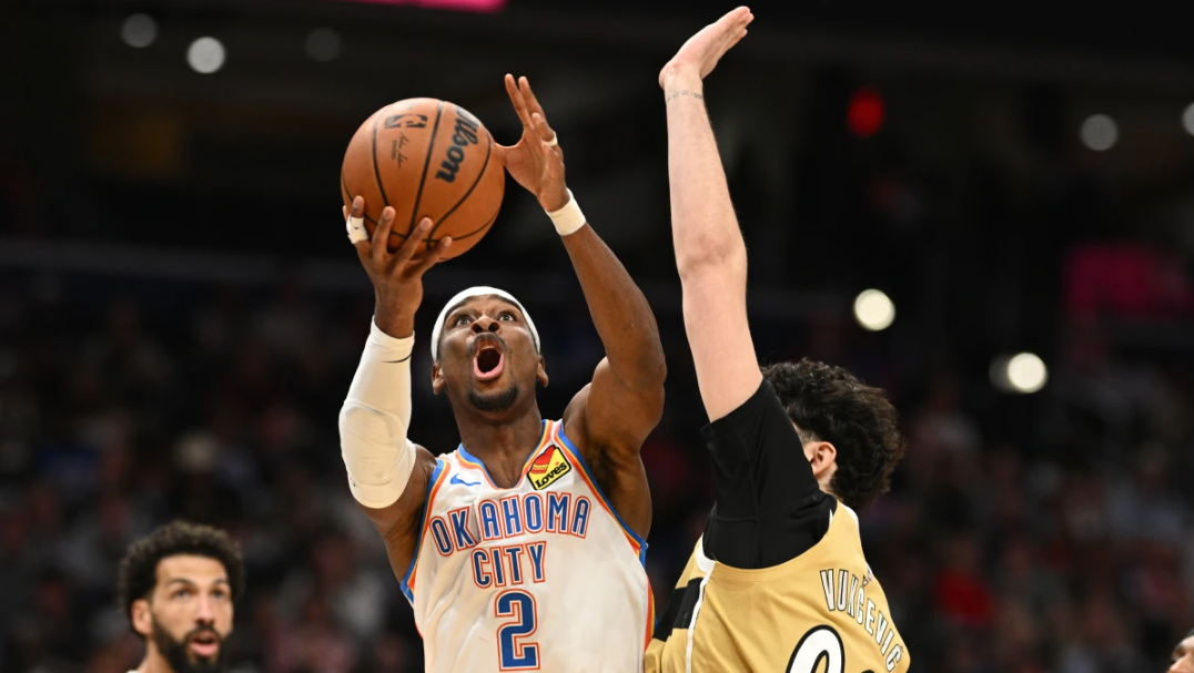Gilgeous-Alexander scores 40, Thunder pull away for 132-111 win over Wizards after early scuffle